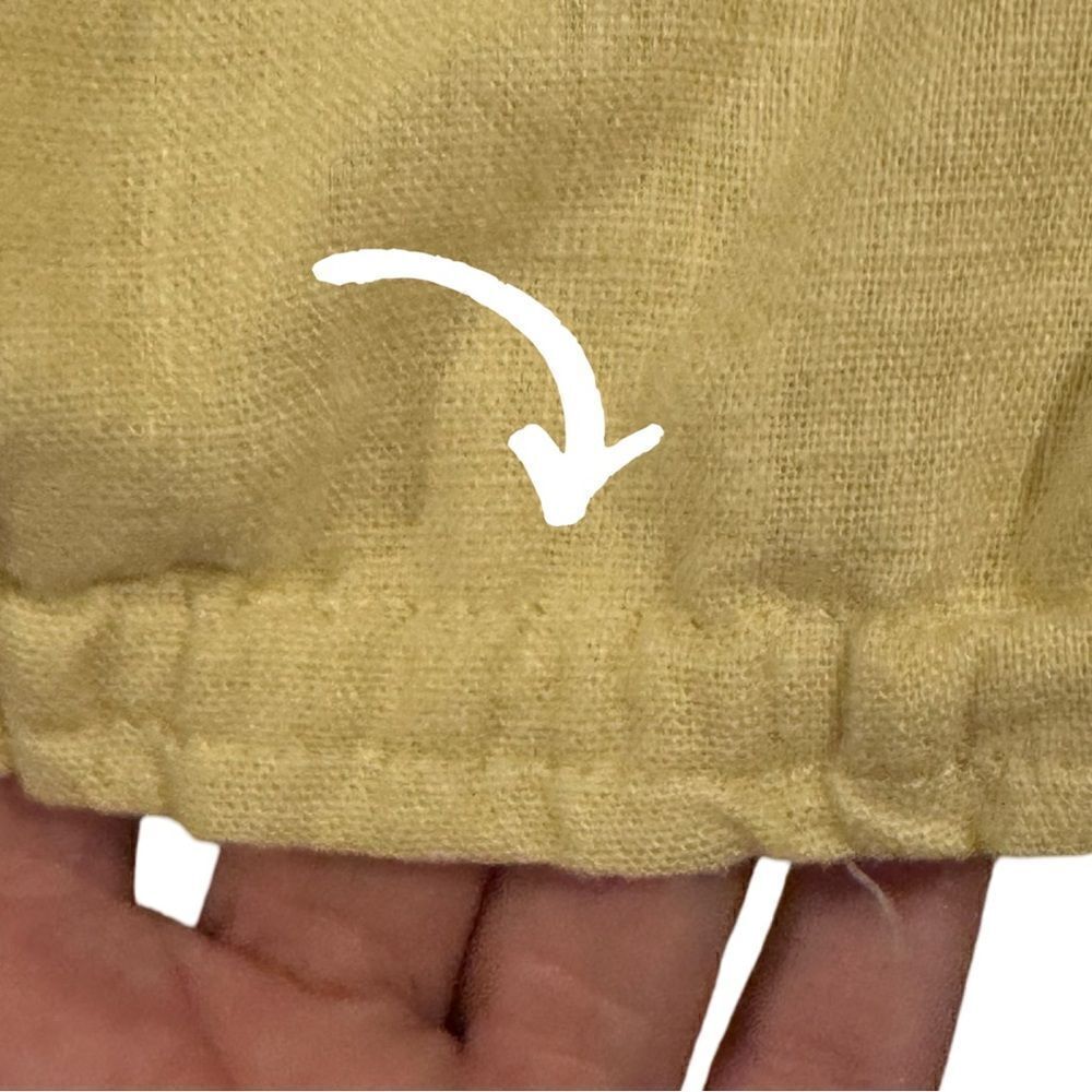 Abercrombie and Fitch Yellow Linen Blend Crop Size XL - Picture 8 of 8